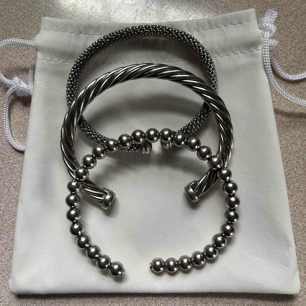 Elegant Silver Bracelet Set